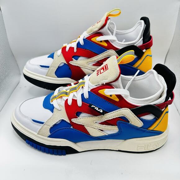 FILA Hallasan Saga V2 Abstract 1FM01735-150 White Red Blue Men’s Sneakers 9 US - Picture 3 of 7